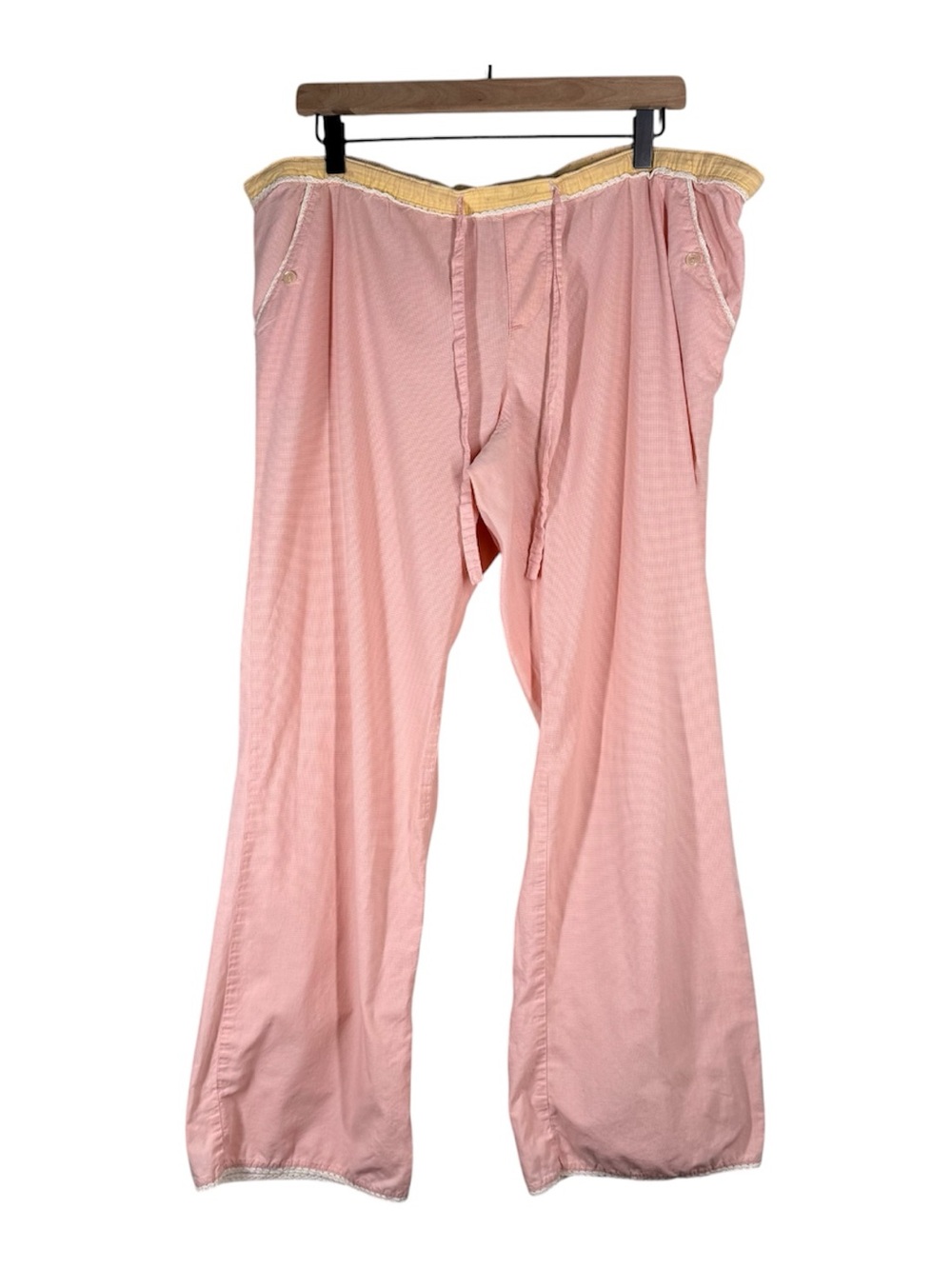 Vintage Y2K Old Navy Intimates Pink Swiss Dot Pajama Pants Lounge Bottoms Dainty